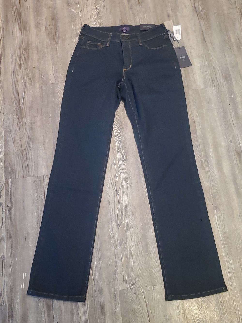 NWT NYDJ Straight Leg Jeans Dark Indigo Wash Size 6